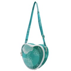 Flower Floral Design Background Heart Shoulder Bag by Ravend