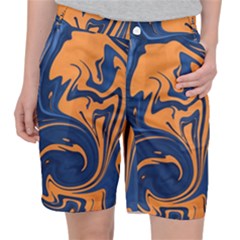 Abstract Background Texture Pattern Pocket Shorts