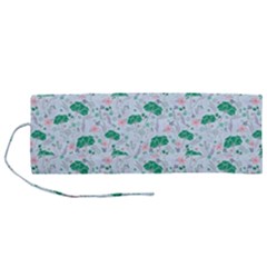 Illustration Flower Pattern Wallpaper Seamless Roll Up Canvas Pencil Holder (m)