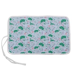 Illustration Flower Pattern Wallpaper Seamless Pen Storage Case (l) by Ravend