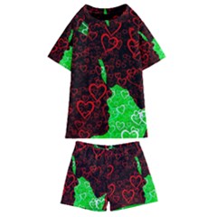 Few Love Heart Hearts Romance Kids  Swim Tee And Shorts Set