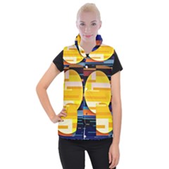 Background Abstract Horizon Women s Button Up Vest by Wegoenart