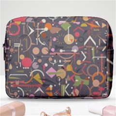 Illustration Shape Tribal Pattern Round Make Up Pouch (large) by Wegoenart