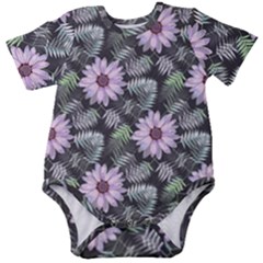 Flower Petal Spring Watercolor Baby Short Sleeve Onesie Bodysuit by Ravend