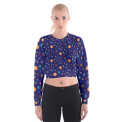 Space Sun Mercury Venus Earth Planet Galaxy Cropped Sweatshirt by Wegoenart