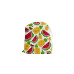 Watermelon Pattern Fruit Summer Drawstring Pouch (xs) by Wegoenart