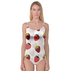 Strawberry Pattern Background Camisole Leotard  by Wegoenart