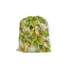 Pear Fruit Tree Organic Pattern Drawstring Pouch (medium)