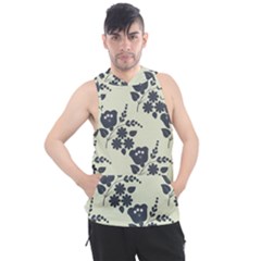 Floral Flower Flowers Roses Rose Wallpaper Floral Men s Sleeveless Hoodie by Wegoenart