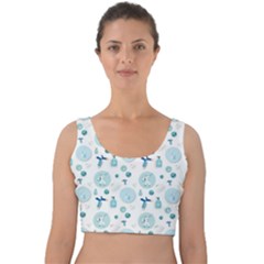 Vaccine Syringe Disinfection Velvet Crop Top by Wegoenart