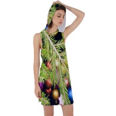 Christmas Candy 2 Racer Back Hoodie Dress