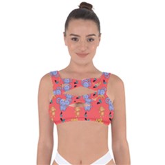 Elephant Cartoon Animal Monkey Bandaged Up Bikini Top by Wegoenart