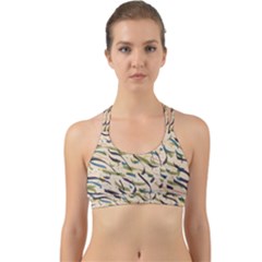 Abstract Pattern Freestyle Painting Back Web Sports Bra