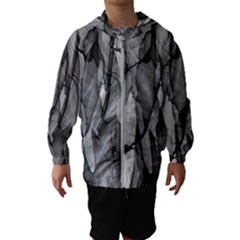 Abstract-black White (1) Kids  Hooded Windbreaker by nateshop