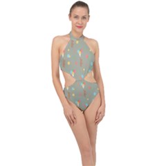 Bear 1 Halter Side Cut Swimsuit by nateshop