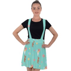 Bear 6 Velvet Suspender Skater Skirt by nateshop