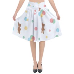 Bear Flared Midi Skirt by nateshop