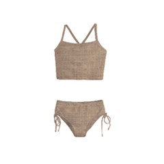 Burlap Texture Girls  Tankini Swimsuit by nateshop