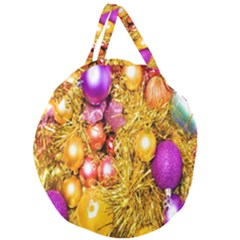 Christmas Decoration Ball 2 Giant Round Zipper Tote by artworkshop