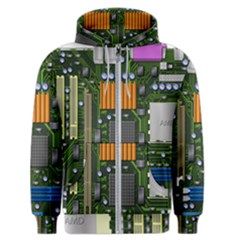 Illustration Motherboard Pc Computer Men s Zipper Hoodie by danenraven