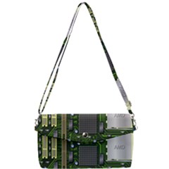 Illustration Motherboard Pc Computer Removable Strap Clutch Bag by danenraven