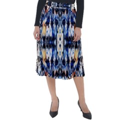 Cobalt Symmetry Classic Velour Midi Skirt 