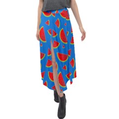 Fruit4 Velour Split Maxi Skirt by nateshop