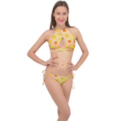 Fruits-gradient,orange Cross Front Halter Bikini Set by nateshop