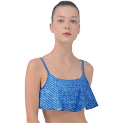 Denim Frill Bikini Top by nateshop