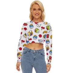 Illustration Vector Fruit Animal Cartoon Pattern Lightweight Long Sleeve Sweatshirt by Wegoenart