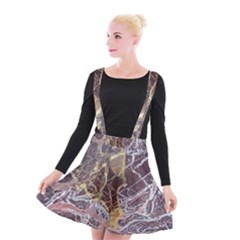 Marble Pattern Texture Rock Stone Surface Tile Suspender Skater Skirt by Ravend