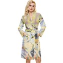 Flower Long Sleeve Velour Robe View1