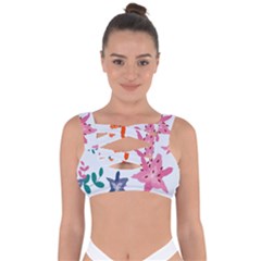 Flowers-5 Bandaged Up Bikini Top by nateshop