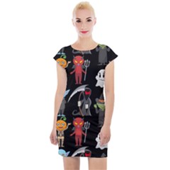 Halloween Cap Sleeve Bodycon Dress by nateshop