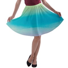 Watercolor A-line Skater Skirt by nateshop