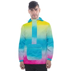 Watercolor Men s Front Pocket Pullover Windbreaker by nateshop