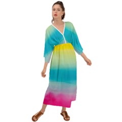 Watercolor Grecian Style  Maxi Dress by nateshop