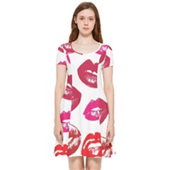 Lips Inside Out Cap Sleeve Dress by nateshop