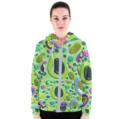 Blob Ring Circle Abstract Women s Zipper Hoodie by Wegoenart