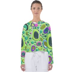 Blob Ring Circle Abstract Women s Slouchy Sweat by Wegoenart