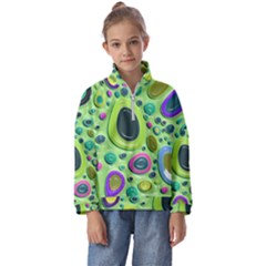 Blob Ring Circle Abstract Kids  Half Zip Hoodie by Wegoenart