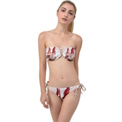 Christmas Figures4 Twist Bandeau Bikini Set by artworkshop