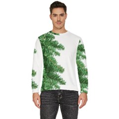 Green Christmas Tree Border Men s Fleece Sweatshirt