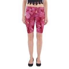 Pink Christmas Tree Yoga Cropped Leggings by artworkshop