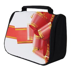 Red Ribbon Bow On White Background Full Print Travel Pouch (small) by artworkshop