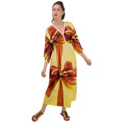 Ribbon Bow Grecian Style  Maxi Dress by artworkshop