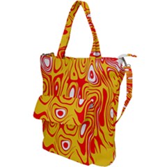 Red-yellow Shoulder Tote Bag by nateshop