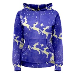 Santa-claus-with-reindeer Women s Pullover Hoodie by nateshop