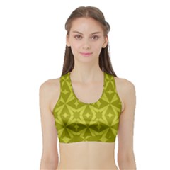 Seamless-pattern Sports Bra With Border by nateshop