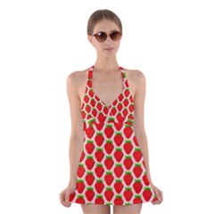 Strawberries Halter Dress Swimsuit  by nateshop